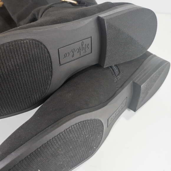 Style & Co Kimmball Over-the-Knee Boots Black Micro -8 - Picture 5 of 5